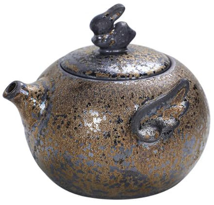 Rust Glazed Tea Pot Ceramic Kung Fu Tea Set Pot Vintage Rough Pottery Teapots Infuser Teapot Clay Coffeeware Teaware