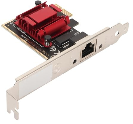 Bewinner Carte Réseau 2,5 Gbps, Adaptateur Réseau PCIe vers 2,5 Gigabit Ethernet, Adaptateur Réseau PCIe Port LAN RJ45 10 100 1000 2500 Mbps pour Win 10 8.1 8 7