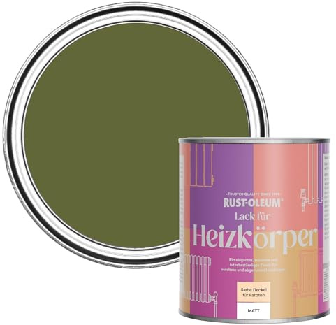 Rust-Oleum, grün Heizkörperfarbe, hitzebeständig, geruchsarm in Matt Finish - Jasper 750ML