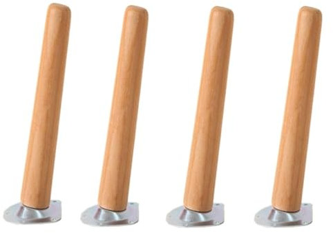 KUKUUU Ersatz-Möbelfüße aus Holz für Couch, Sofa, Tisch, Schreibtisch, Ottomane, Schranktisch (Größe: 35 cm), 4 Stück