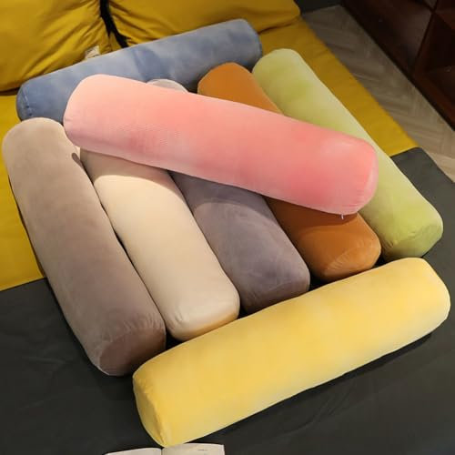 YOUGANG Extra langes, rundes Nackenrolle für Kopf, Nacken, Lendenwirbelstütze, 60/80/100/130 cm, Körperkissen, Schwangerschaftskissen, Rücken- und Nackenstütze, Seitenschläferkissen (Blau, 130 cm)