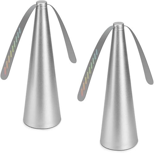 Repelente de moscas, ventilador portátil repelente de moscas, protección contra mosquitos, ventilador de mesa, para mesa, terraza, restaurante, requiere pilas (2, plata)