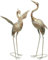 TERESA'S COLLECTIONS Gartendeko für draußen, Fischreiher Metall Kraniche Gartenfiguren für Teich 2er Set 66/63cm große Vogel Kranich im Rost-Optik Dekofiguren Fischteich,Geschenke für Frauen(Bronze)