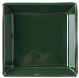 FSSTUD Vassoio quadrato in ceramica per gioielli, piatto espositore per anelli, piccolo orecchino piatto, organizer per chiavi, elegante collana, ciotola, vassoio decorativo per bagno, cucina, verde