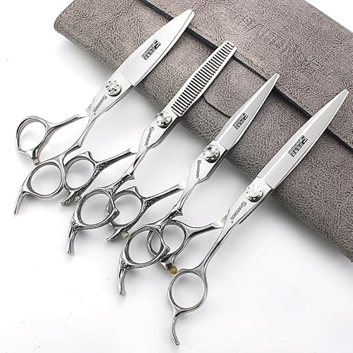 6/7 tum professionell hårsax professionell hårklippningssax hårklippningssax uttunningssax modelleringssax frisör hårklippningsset (4 PC-B)