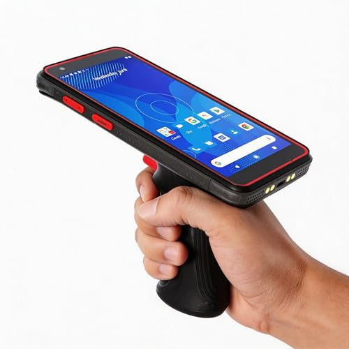RUGLINE Terminal de mano resistente PDA Android 13, 6 4 GB RAM, 64 GB ROM, CM60 2D, GPS, WiFi 4G, batería 8000 mAh, escáner de código de barras