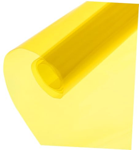 SOLUSTRE 30x60cm Scheinwerferfolie Aus Hitze Und Wasserbeständigem Vinyl Gelb Getönt Mit 90% Lichtdurchlässigkeit Kratzfester Autoaufkleber Für Scheinwerfer Und Rücklicht Autodekorationsschutz