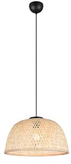 meineWunschleuchte Pendelleuchte mit Korbgeflecht Lampenschirm aus Bambus, Ø 40cm