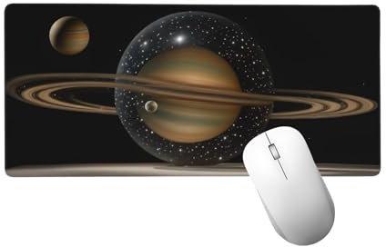 Tapis de Souris Univers Tapis de Souris XXL 1400 x 600 mm, Grand sous Main Bureau Gaming avec Bords Surpiqués et Dos Antidérapant, Ciel étoilé Mouse Pad Gamer pour Clavier et Souris, Cadeaux H-855