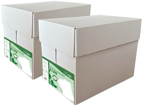 HRoja | Papel A4 Blanco 80 gr - 5000 Hojas - Folios A4 Multifunción para Impresoras y Fotocpiadoras - Fabricado en España - Papel para Uso Diario y Profesional Ideal para Oficina, Hogar y Escuela