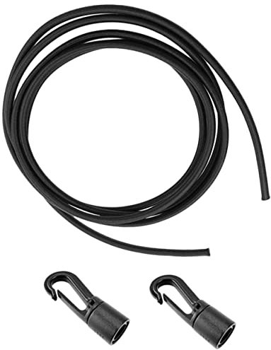 IWOWHERO 5m Elastic Shock Cord Bungee Hooks for Tent Poles and Kayak Heavy Duty Rope Kit, Outdoor Boat Dock Tie Rope for Camping and Water Sports