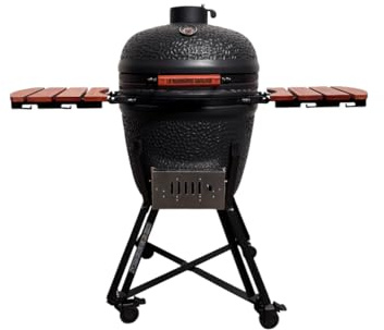 Kamado Le Gaulois – Barbecue Céramique Mixte Gaz et Charbon – Cuisson Polyvalente Extérieure