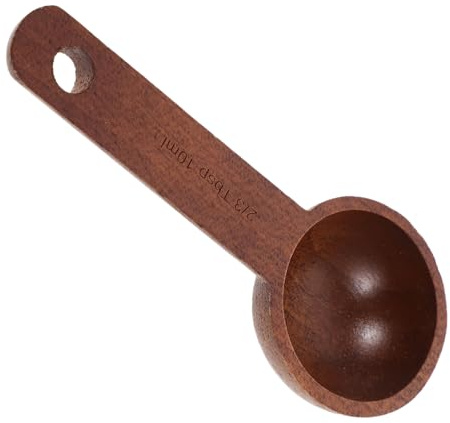 UKCOCO Cuillère à Café Bois Noyer Noir Doseuse Polyvalente Pour Grains Poudre De Café Et Thé Cuillère Mesure Pour Épices Et Sucre