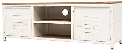 Mokuyary TV Cabinet 120 x 30 x 40 cm White TV Cabinet with 2 Doors and Open Compartments, TV Lowboard Fehrnser Table Multifunctional TV Shelf TV Board TV Stand for Living Room, Bedroom, Office