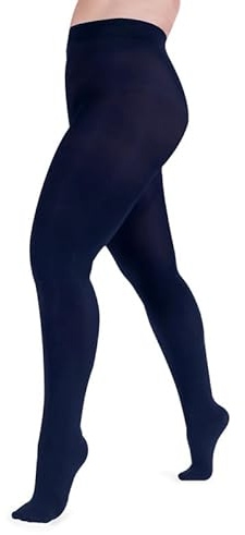 DONNA BC Collant Donna Polo 50, Collant Microfibra Donna 50 Denari, Calze Curvy Taglie Forti e Taglie Standard, Calze Coprenti Opache – Made in Italy (Blu, 4-XL)