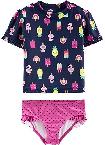Simple Joys by Carter's 2-piece Assorted Rashguard Sets Juego de protección de sarpullido Bebé-Niñas (Pack de 1)