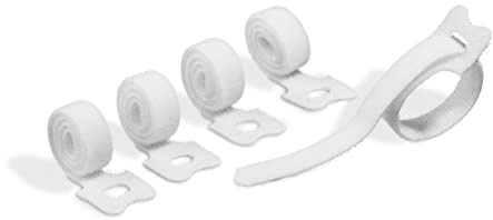 Durable 503602 Atadura de cable con velcro con bucle Cavoline Grip Tie, 20 x 1 cm (L x W), 5 piezas, blanco