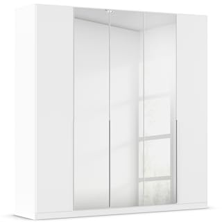 Rauch Möbel Alabama, Kleiderschrank, Farbe Weiß, Breite 226 cm | Schrank, 5-türig, mit Spiegel, Zubehör Premium, für Schlafzimmer, Kinderzimmer, Garderobe, Flur