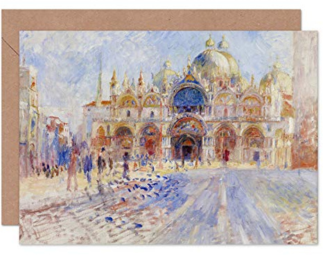 Artery8 Renoir The Piazza San Marco Venice Fine Art Greeting Card Plus Envelope Blank Inside