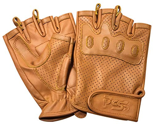 Prime Sports Shop Guantes de moto sin dedos para deportes al aire libre Gimnasio Fitness Entrenamiento Moda Autobús Conducción Silla de ruedas Ciclismo Retro Racer 318