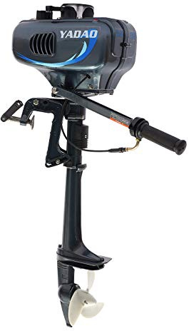 2 Stroke 3.5HP Outboard Motor, 49CC 40cm Short Shaft Outboard Motor Boat Engine with Water Cooling CDI System for Inflatable Boat, Kayak, Canoe, Fishing Boat