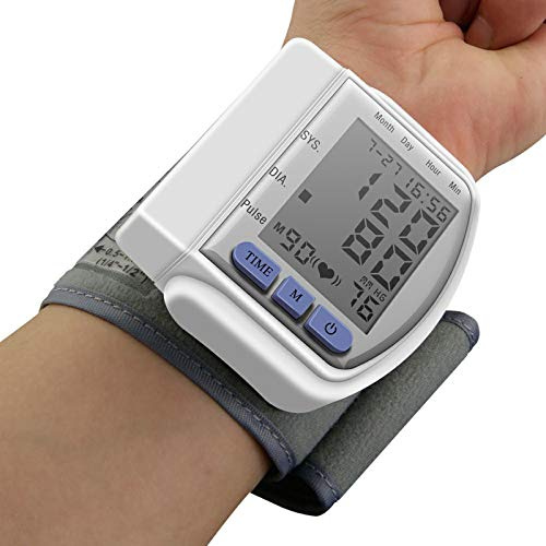 JMYSD Monitor De Presión Arterial De Muñeca Digital Automático, Uso Doméstico con Función De Memoria De 90 Mediciones Máquina De Presión Arterial De Manguito Ajustable