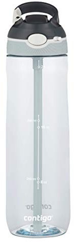 Contigo Ashland Autospout Water Bottle with Flip Straw, Large BPA Free Drinking Bottle, Sports Flask, Leakproof Gym Bottle, Dishwasher Safe, Ideal for Sports, Bike, Running, Hiking, 720 ml