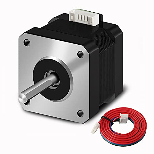 SIMAX3D Nema 17 Schrittmotor 42-34 Pancake (1 Stück/Pack) 1,5 A-3,0 V 2 Phasen 4 Drähte 1,8 Grad mit 1 Meter Kabel für Creality CR-10 10S Ender 3 3D-Drucker/CNC-Extruder und Y-Achse