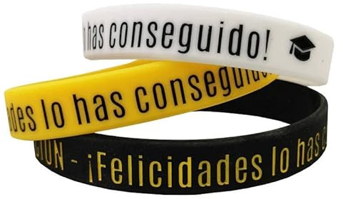 DISOK - Silikonarmband mit Graduierung, Unisex, für Abschlussfeier, Geschenke zum Schulabschluss (20)