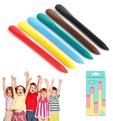 Aolso Kleinkinder Wachsmalstifte, 6 Farben Baby Crayon für Kinder, Sicherheit und Ungiftig Wachsmalstifte, Keine schmutzigen Hände, leicht zu reinigen, Organisches Zeichenstift-Set