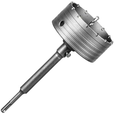 SALI Scie Cloche Beton Couronne de Forage 125mm SDS Plus M22 Filetage Couronne Carotteuse Foret Tige 220mm Foret Pour Scie Murale Set de Scies Cloche pour Maçonnerie Pierres Naturelles Grès Marbre