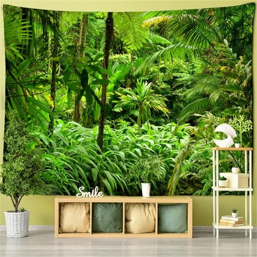 Sxakswol Wandteppich Groß Tropische Landschaft Wandteppich 230x180 Wandbehang Dschungel, Tapisserie 3D Wandtuch Aesthetic Wandteppiche für Wohnzimmer Schlafzimmer Wohnheim Wanddeko B4742