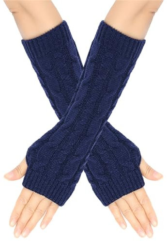 Fulidngzg Pulswärmer Herren Teenager Mädchen Ohne Finger Handstulpen Fäustlinge Y2K Wolle Winterhandschuhe Touchscreen Thermo Winter Armstulpen Fingerlose Handschuhe