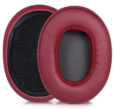 Enegg Ersatz-Ohrpolster für Skullcandy Crusher Hesh 3 3.0 Hesh3 Venue Wireless ANC Headset, Ersatz-Kopfhörer, Memory-Schaum-Ohrpolster, Protein-Leder-Ohrenschützer, Rot, Crusher-3-Earpads-R