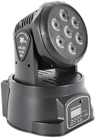 Soudesileim Discolicht Partylicht mit Fernbedienung, RGBW LED Bühnenlicht DMX512 Effektstrahler, 17 * 13 * 25cm Bühnenbeleuchtung, Moving Head Beleuchtung Licht-Effekt