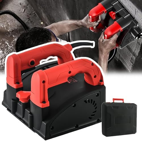 WhAeoy Raboteuse Murale (1200 W), 400㎡/Jour + Vitesse À Vide : 3000-3600 TR/Min, Profondeur : 1-4 Mm + Hauteur : 15 Cm, Drainage Automatique – sans Poussière,A