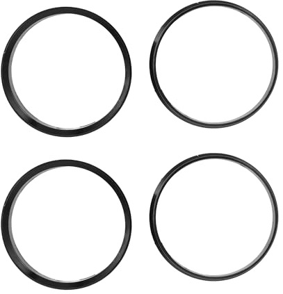 INFINAUTO Bagues De Centrage De Moyeu, 66,6 Mm Id 72,6 Mm Od Anneaux De Moyeu De Roue De Voiture En Plastique Abs Noir, 4 Pièces