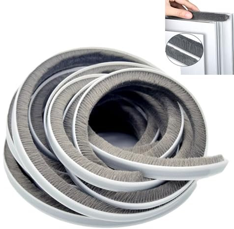 Machtiging Burlete Cepillo Puerta,Junta de Cepillo autoadhesiva para Puerta,Corredera y Ventana Cepillo Strip,Junta de Cepillo,Junta de Cepillo para Puertas,Anti Polvo,para mosquitera,Ventana,Armario