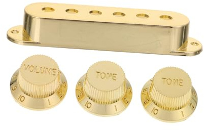 Yardwe 7 Stück Humbucker Tonabnehmerabdeckungen für E-Bass Gold Kunststoff Rostfrei Abriebfest