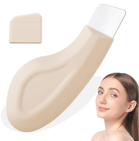 YAYNO Strumento per la Rimozione dei Punti Neri Strumento per la Rimozione dei Punti Neri in Silicone Estrattore di Pori Delicato e Sicuro Scrubber per la Pelle del Naso(beige)