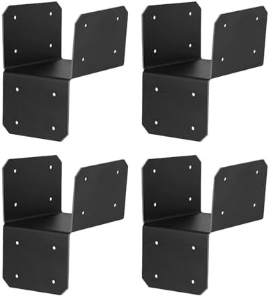 Pergola Bracket,Roof Tie Header - Heavy Duty Joint Post Connector for Carport Barn Terrace Shed Deck Patio Garden Porch Gazebo
