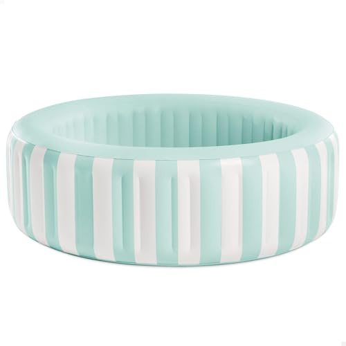 Intex Coastal Luxe Inflatable Pool for Kids & Family, 66 x 21 (1.68m x 53cm), Stylish Mint White Striped Design, Durable PVC Material, Easy Setup, Ideal for Garden & Outdoor Fun