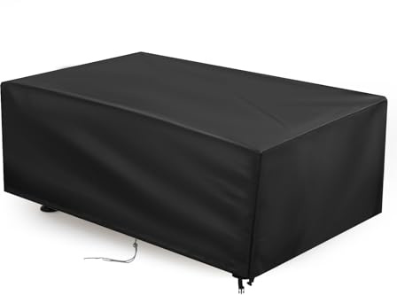 Hohong 6ft Pool Table Cover 204x112x82cm, 600D Heavy Duty Oxford Fabric Waterproof Billiard Table Cover Indoor and Outdoor, Snooker Table Covers with Drawstring-Black