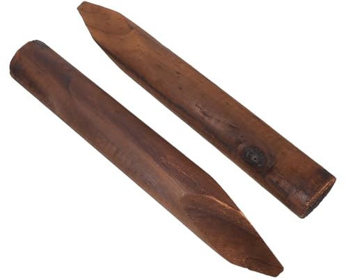 ROMISBABA 2 Pezzi Bordi in Legno Impregnato Stacchi per Recinzione da Giardino e Aiuole Bordura Pratica e Naturale per Prato e Fiori Resistente e Facile da Usare