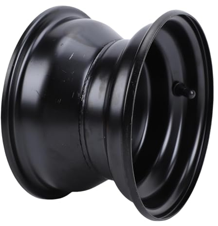 Akozon Cerchione ATV 16x8-7, Cerchione di Ricambio in Acciaio a 3 Fori 7 Pollici per Pneumatici Fuoristrada Quad Go Kart UTV, Ruota Durevole (BLACK)