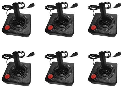 FOIJPPINP 6X Gaming Joystick Controller per 2600 Game Rocker con Leva un 4 Vie e Pulsante di Azione Retrò Gamepad Retrò