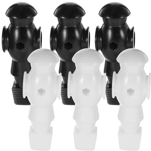 Healvian Figure da Calcio Balilla 26 Pezzi Set Completo Statuette Nere e Bianche in Plastica Antiurto Accessori Ricambio Gioco da Tavolo Calcio Balilla per Sala Giochi