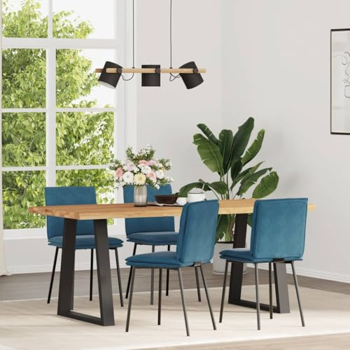 Frdhee Esszimmerstuhle, Barstühle, Bürostühle, Esszimmersitzfäche, Esszimmerstühle 4 STK. Blau Samt Zu Wohnzimmer Schlafzimmer Arbeitszimmer