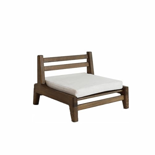 Tatami - Silla de suelo japonesa de meditación, suave, para lectura y relajación, madera de nogal, ideal para el hogar, sala de estar y balcón