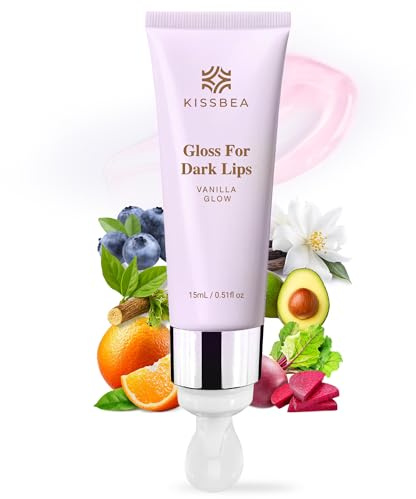 KissBea Lip Lightening for Dark Lips: for Smokers, Dry or Uneven-Toned Lips – Restores Natural Look & Moisture with VC, Lemon Peel & Licorice – Refreshing Vanilla Scent – 15 mL